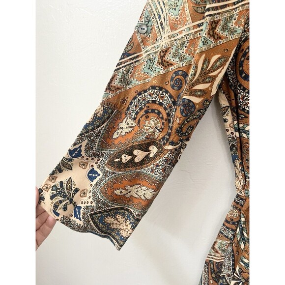 ANTHROPOLOGIE by HOLDING HORSES Paisley Palette Shirtdress DRESS 10 Top Large - Picture 5 of 11